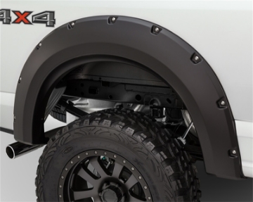 Picture of Bushwacker 14-18 Chevy Silverado 1500 Fleetside Max Pocket Style Flares 2pc 78-8-97-8in Bed - Black
