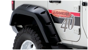 Picture of Bushwacker 07-18 Jeep Wrangler Unlimited Max Pocket Style Flares 2pc Extended Coverage - Black