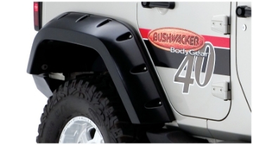 Picture of Bushwacker 07-18 Jeep Wrangler Unlimited Max Pocket Style Flares 2pc Extended Coverage - Black