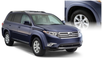 Picture of Bushwacker 11-13 Toyota Highlander OE Style Flares 2pc Excludes Hybrid - Black