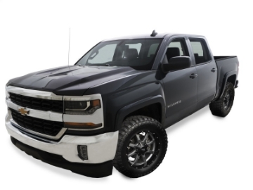 Picture of Bushwacker 16-18 Chevy Silverado 1500 Fleetside OE Style Flares - 4 pc 69-3-78-8-97-8in Bed - Black