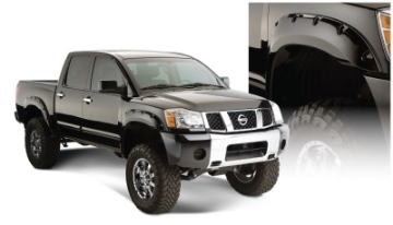 Picture of Bushwacker 04-15 Nissan Titan Pocket Style Flares 2pc 67-1-78-9-84-96in - Black
