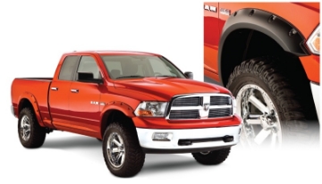 Picture of Bushwacker 09-18 Dodge Ram 1500 Fleetside Pocket Style Flares 4pc 67-4-76-3-96-3in Bed - Black