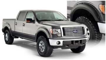 Picture of Bushwacker 09-14 Ford F-150 Styleside Pocket Style Flares 4pc 67-0-78-8-97-4in Bed - Black