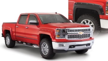 Picture of Bushwacker 14-18 Chevy Silverado 1500 Fleetside Pocket Style Flares 4pc - Black