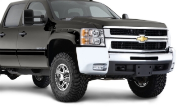 Picture of Bushwacker 17-18 Chevy Silverado 1500 Fleetside Pocket Style Flares 4pc 78-8-97-8in Bed - Graphite