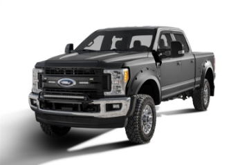Picture of Bushwacker 17-18 Ford F-250 Super Duty Pocket Style Flares 4pc - Shadow Black
