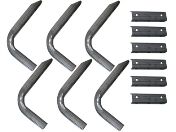 Picture of Lund 06-10 Jeep Commander EZ Running Board Mounting Bracket Kit - Brite