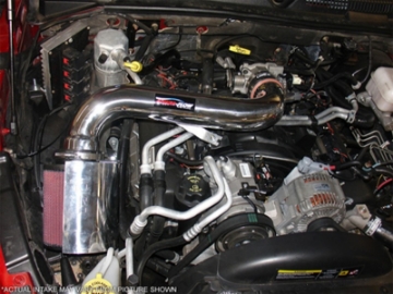 Picture of Injen 05-06 Dakota - 06-07 Raider 4-7L V8 Power-Flow incl- Diamond plate heat shield Wrinkle Black