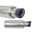 Picture of Injen 2 3-8 Universal Muffler w-Titanium burnt rolled Tip and stainless steel resonated inner wall