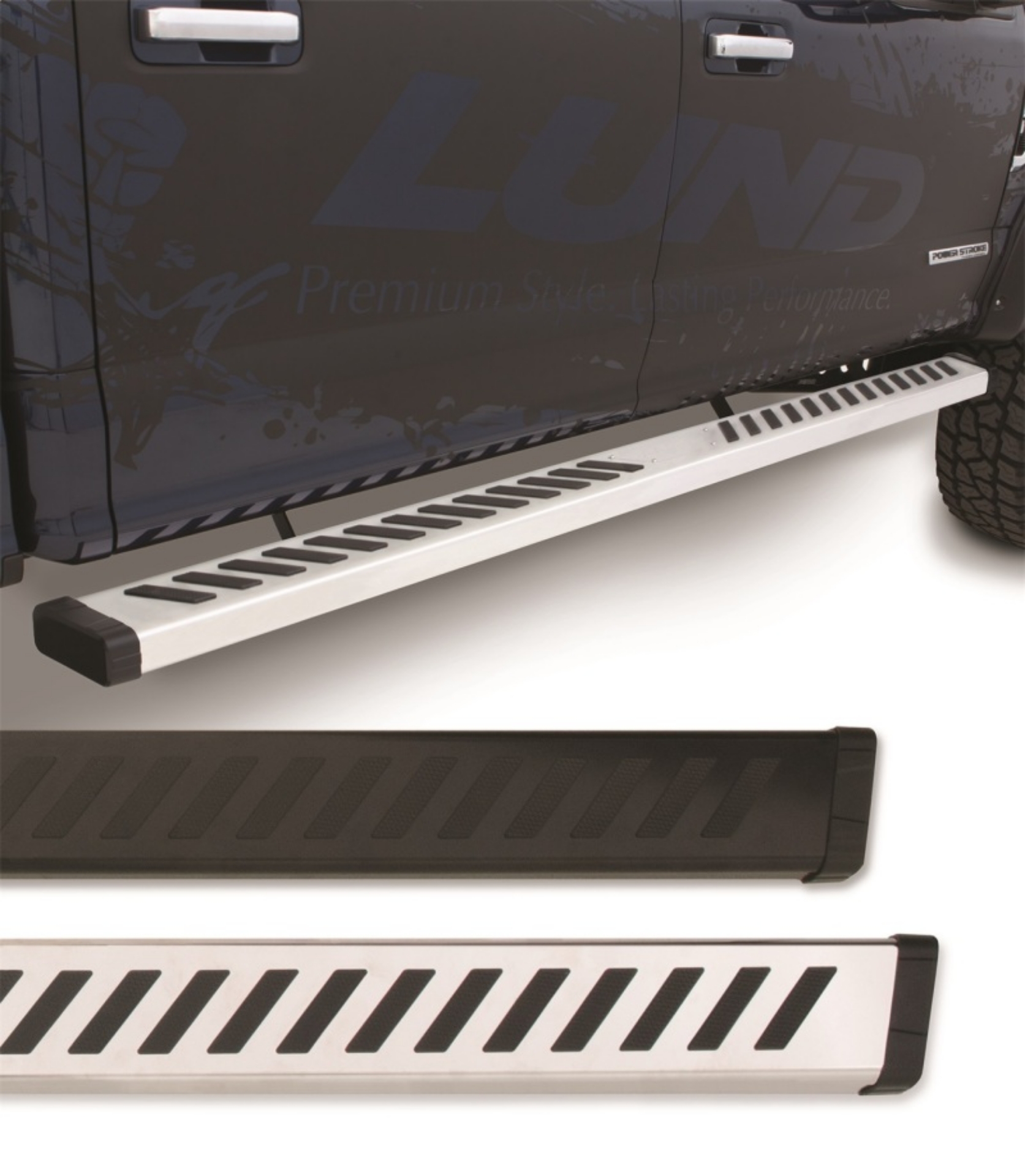 Picture of Lund 07-17 Chevy Silverado 1500 Ext- Cab Summit Ridge 2-0 Running Boards - Stainless