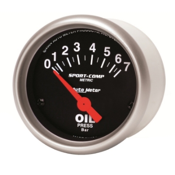 Picture of Autometer Sport-Comp 52mm 0-7 Bar Short Sweep Electronic Oil Pressure Gauge