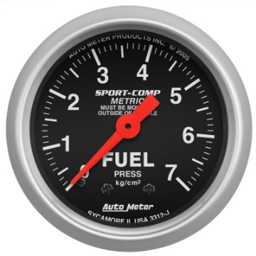 Picture of Autometer Sport-Comp 52mm METRIC Fuel Pressure Mechanical Gauge