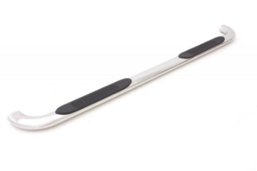 Picture of Lund 01-13 Chevy Silverado 1500 Crew Cab Body Mount 4in- Oval Curved SS Nerf Bars - Polished