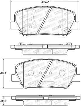 Picture of StopTech 13-15 Hyundai Veloster Turbo Street Performance Front Brake Pads