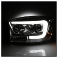 Picture of Spyder Dodge Ram 1500 06-08 V2 Projector Headlights - Light Bar DRL - Chrome PRO-YD-DR06V2-LB-C