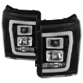 Picture of Spyder Ford F-250-F-350-F450 Super Duty 11-16 V2 Projector Headlights - Black PRO-YD-FS11V2-LB-BK
