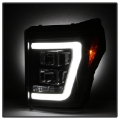 Picture of Spyder Ford F-250-F-350-F450 Super Duty 11-16 V2 Projector Headlights - Black PRO-YD-FS11V2-LB-BK