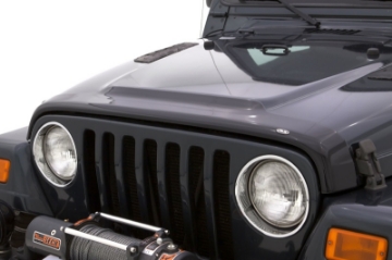 Picture of AVS 87-06 Jeep Wrangler Aeroskin Low Profile Acrylic Hood Shield - Smoke