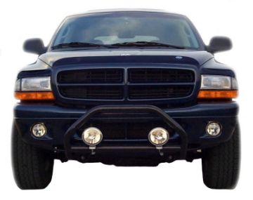 Picture of AVS 97-04 Dodge Dakota Behind Grille 3 Pc High Profile Bugflector II Hood Shield - Smoke