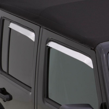 Picture of AVS 87-91 Ford LTD Crown Victoria Ventshade Front & Rear Window Deflectors 4pc - Stainless