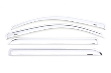 Picture of AVS 15-18 Chevy Silverado 2500 Crew Cab Ventvisor Front & Rear Window Deflectors 4pc - Chrome