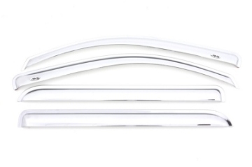 Picture of AVS 15-18 Chevy Silverado 2500 Crew Cab Ventvisor Front & Rear Window Deflectors 4pc - Chrome