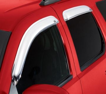 Picture of AVS 10-18 Toyota 4Runner Ventvisor Outside Mount Front & Rear Window Deflectors 4pc - Chrome