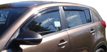 Picture of AVS 11-16 Kia Sportage Ventvisor Outside Mount Window Deflectors 4pc - Smoke