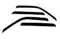 Picture of AVS 99-01 Cadillac Escalade Ventvisor Outside Mount Window Deflectors 4pc - Smoke