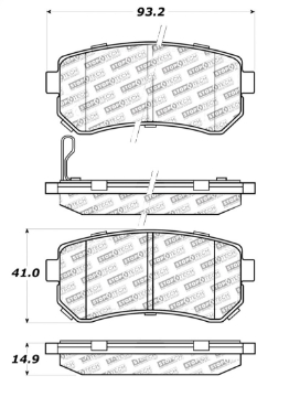 Picture of StopTech 10-13 Kia Forte Koup Street Select Rear Brake Pads