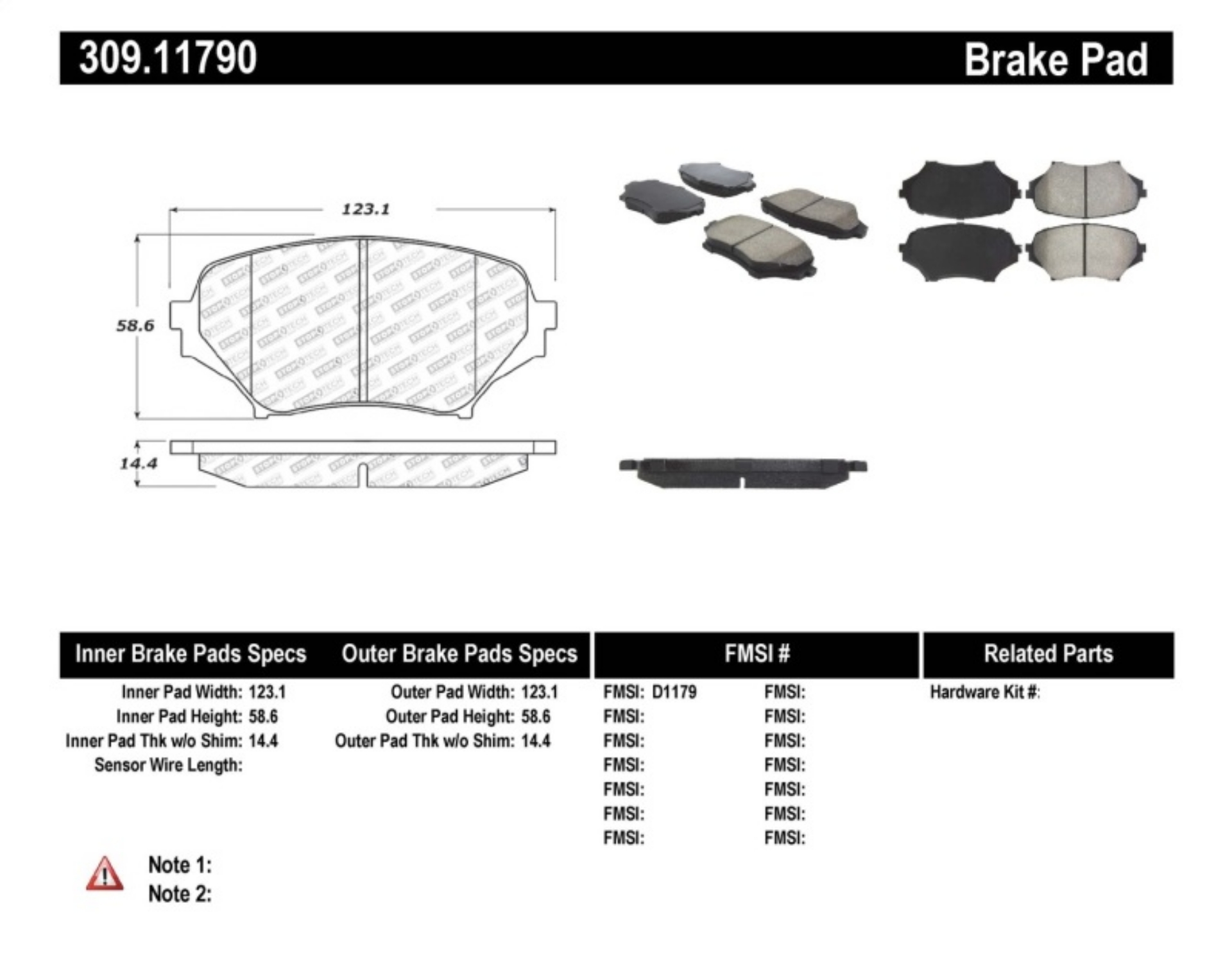 Picture of StopTech Performance 06-08 Mazda Miata MX-5 Front Brake Pads
