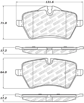 Picture of StopTech Performance 06-09 Mini Cooper-Cooper S Front Brake Pads