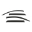 Picture of Westin 2015-2018 Chevrolet-GMC Colorado-Canyon Crew Cab Wade Slim Wind Deflector 4pc - Smoke