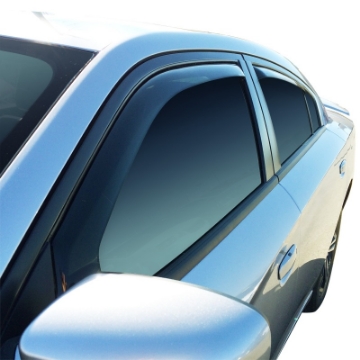 Picture of Westin 2011-2018 Dodge Charger Wade In-Channel Wind Deflector 4pc - Smoke