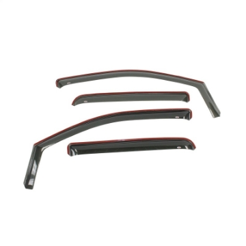 Picture of Westin 2005-2010 Dodge-Mitsubishi Dakota Wade In-Channel Wind Deflector 4pc - Smoke
