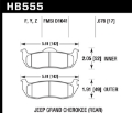 Picture of Hawk 06-09 Jeep Commander - 05-09 Grand Cherokee Rear Performance Ceramic Street Brake Pads