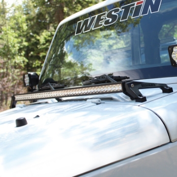 Picture of Westin-Snyper 07-17 Jeep Wrangler Snyper LED Cowl Mount - Textured Black
