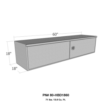 Picture of Westin-Brute HD Under Body 18in x 60in Barn Door w- 3 Part Latch - Aluminum