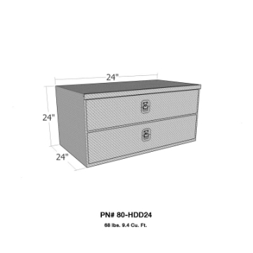 Picture of Westin-Brute HD Under Body 24in x 24in w-Top & Bottom Drawers - Aluminum