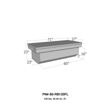 Picture of Westin-Brute Full Lid Full Size XOver XDeep XWide w- slant - Aluminum
