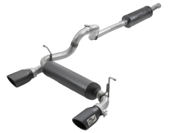 Picture of aFe Rebel Series 2-5in 304 SS Cat-Back Exhaust w- Black Tips 2018+ Jeep Wrangler JL V6 3-6L