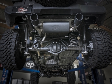 Picture of aFe Rebel Series 2-5in 304 SS Cat-Back Exhaust w- Black Tips 2018+ Jeep Wrangler JL V6 3-6L