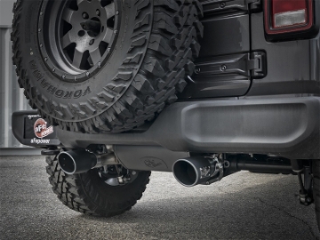 Picture of aFe Rebel Series 2-5in 409 SS Axle-Back Exhaust w- Black Tips 2018+ Jeep Wrangler JL V6 3-6L