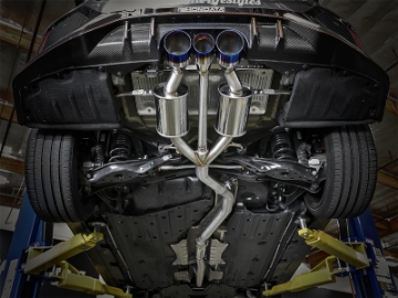 Picture of aFe Takeda 3in 304 SS Cat-Back Exhaust w- Blue Flame Tips 2017+ Honda Civic Type R I4 2-0L t