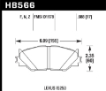 Picture of Hawk 06-08 Lexus IS250 Performance Ceramic Street Front Brake Pads