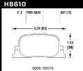 Picture of Hawk 05-09 Scion tC - 00-01 Lexus ES300 HPS Street Rear Brake Pads
