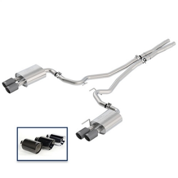Picture of Ford Racing 2018+ Mustang GT 5-0L Cat-Back Extreme Exhaust System w- Quad Carbon Fiber Tips