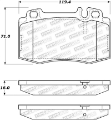 Picture of StopTech 02-06 Mercedes-Benz S500 - 03-06 Mercedes-Benz CL500 Street Performance Front Brake Pads