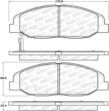 Picture of StopTech 08-14 Cadillac CTS Street Performance Front Brake Pads
